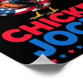 Grappige Chicken Jockey Trump Meme Poster (Hoek)