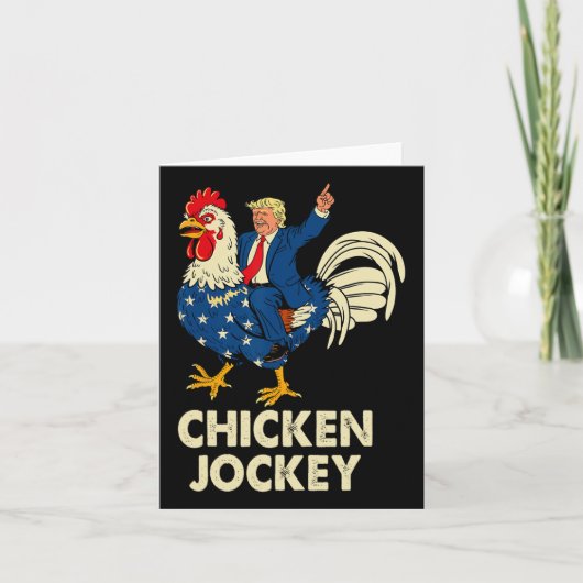 Grappige Chicken Jockey Trump meme voor mannen en  Kaart (Voorkant)