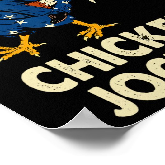 Grappige Chicken Jockey Trump meme voor mannen en  Poster (Hoek)