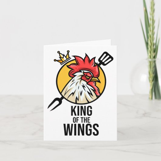 Grappige Chicken King Wings Fans BBQ Drumstick Gif Kaart (Voorkant)
