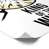 Grappige Chicken King Wings Fans BBQ Drumstick Gif Poster (Hoek)
