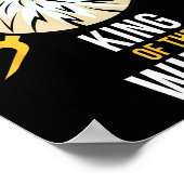 Grappige Chicken King Wings Fans BBQ Drumstick Gif Poster (Hoek)