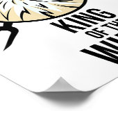 Grappige Chicken King Wings Fans BBQ Drumstick Gif Poster (Hoek)