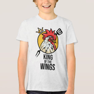 Grappige Chicken King Wings Fans BBQ Drumstick Gif Tri-Blend Shirt