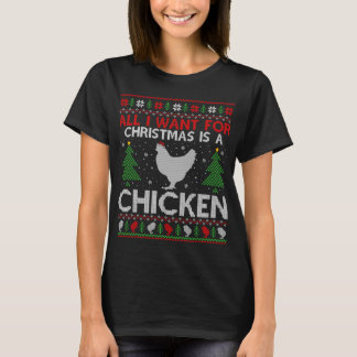 Grappige Chicken Lover Xmas Gift Kip Lelijk Kerstm T-shirt