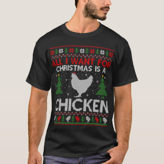 Grappige Chicken Lover Xmas Gift Kip Lelijk Kerstm T-shirt