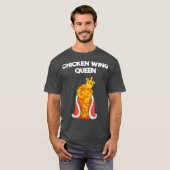 Grappige Chicken Wing Fan Queen T-shirt (Voorkant volledig)