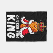 Grappige Chicken Wing King BBQ Chicken Wing Graphi Fleece Deken (Voorkant (Horizontaal))