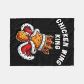 Grappige Chicken Wing King BBQ Chicken Wing Graphi Fleece Deken (Voorkant (Horizontaal))