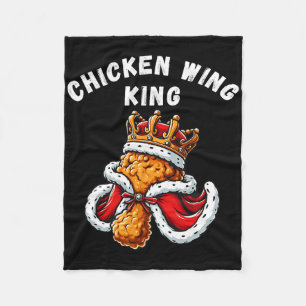 Grappige Chicken Wing King BBQ Chicken Wing Graphi Fleece Deken
