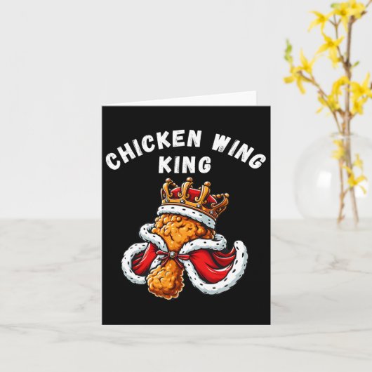 Grappige Chicken Wing King BBQ Chicken Wing Graphi Kaart (Gele Bloem)