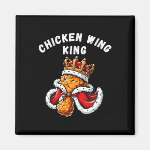 Grappige Chicken Wing King BBQ Chicken Wing Graphi Magneet