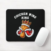 Grappige Chicken Wing King BBQ Chicken Wing Graphi Muismat (Met muis)
