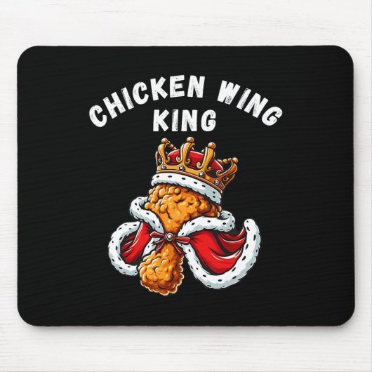 Grappige Chicken Wing King BBQ Chicken Wing Graphi Muismat (Voorkant)