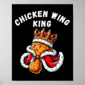 Grappige Chicken Wing King BBQ Chicken Wing Graphi Poster (Voorkant)
