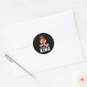 Grappige Chicken Wing King BBQ Chicken Wing Graphi Ronde Sticker (Envelop)