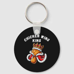 Grappige Chicken Wing King BBQ Chicken Wing Graphi Sleutelhanger