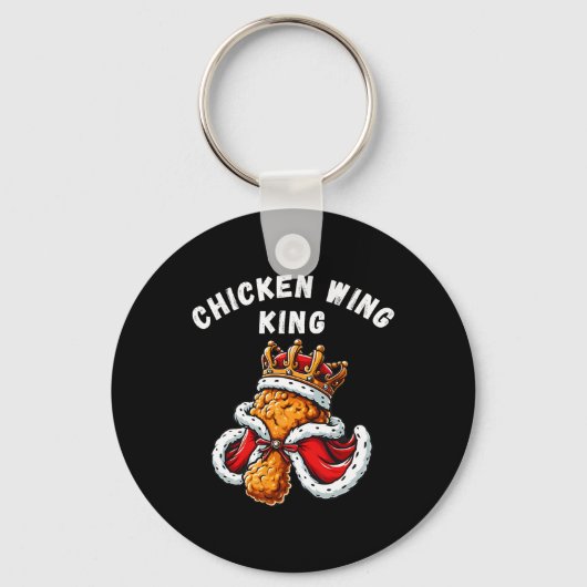 Grappige Chicken Wing King BBQ Chicken Wing Graphi Sleutelhanger (Voorkant)