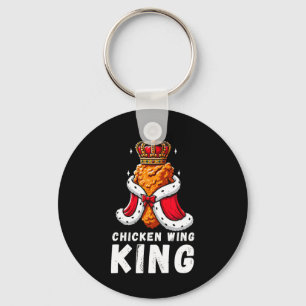 Grappige Chicken Wing King BBQ Chicken Wing Graphi Sleutelhanger