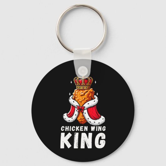 Grappige Chicken Wing King BBQ Chicken Wing Graphi Sleutelhanger (Voorkant)