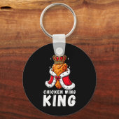 Grappige Chicken Wing King BBQ Chicken Wing Graphi Sleutelhanger (Voorkant)