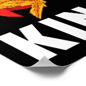 Grappige Chicken Wing King Ontwerp Fast Food Manne Poster (Hoek)