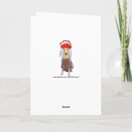 Grappige Chief Dog / Lab rooksignalen verjaardag Kaart (Achterkant)