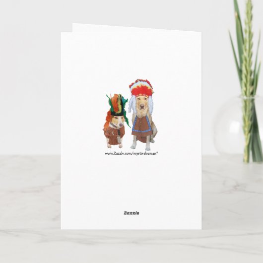 Grappige Chief Dog / Lab rooksignalen verjaardag Kaart (Achterkant)