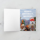 Grappige Chief Dog / Lab rooksignalen verjaardag Kaart (Binnen)