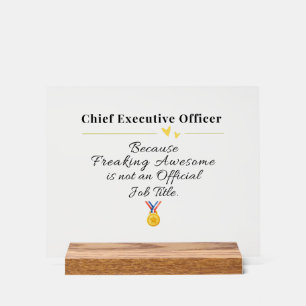 Grappige Chief Executive Officer Acryl Bord