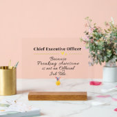 Grappige Chief Executive Officer Acryl Bord (Huwelijk)