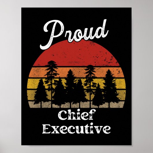 Grappige Chief Executive-shirts Beroepen Functie Poster (Voorkant)
