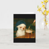 Grappige Chihuahua Bier Meme Hond Reactie Humor Gr Kaart (Gele Bloem)