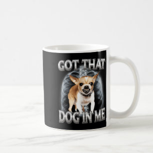 Grappige chihuahua heeft dat hondje in hond gelief koffiemok