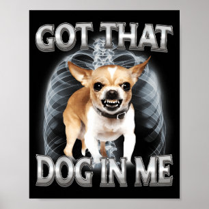 Grappige chihuahua heeft die hond in hondenliefheb poster