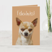 Grappige Chihuahua hond aan te passen voor een ver Kaart (Voorkant)