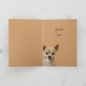 Grappige Chihuahua hond aan te passen voor een ver Kaart (Binnen)