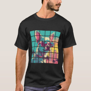 Grappige Chihuahua Hond Cool Synthwave Graphic T-shirt