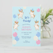 Grappige Chihuahua Hond dansen feestje verjaardag Kaart (Staand voorkant)