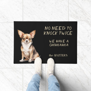Grappige Chihuahua Hond Geen behoefte om twee keer Deurmat