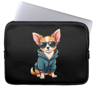 Grappige Chihuahua-hond gemakkelijk afgeleid door Laptop Sleeve