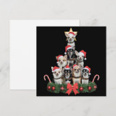 Grappige Chihuahua Hond Kerstboom Kerstmis Feestdagenkaart (Voorkant / Achterkant)