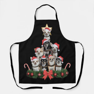 Grappige Chihuahua Hond Kerstboom Kerstmis  Schort