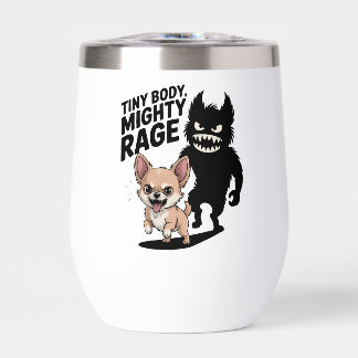 Grappige Chihuahua-hond "Klein lichaam, enorme woe