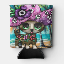 Grappige Chihuahua hond op vakantie Palmbomen Blikjeskoeler