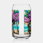 Grappige Chihuahua hond op vakantie Palmbomen Blikvorm Glas (Links)