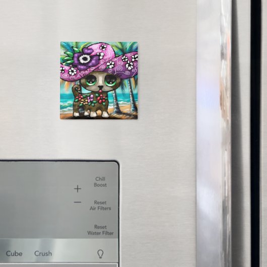 Grappige Chihuahua hond op vakantie Palmbomen Magneet (Insitu (Koelkast))