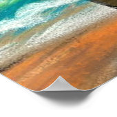 Grappige Chihuahua hond op vakantie Palmbomen Poster (Hoek)