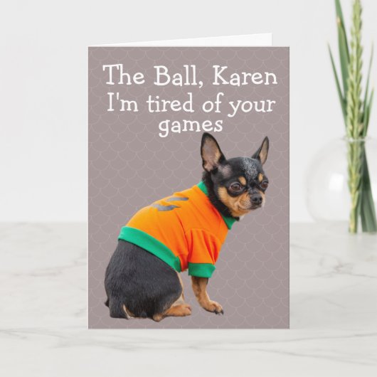 Grappige Chihuahua-hond verjaardagskaart Kaart (Voorkant)