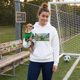 Grappige Chihuahua-hond voetbal doelman Hoodie